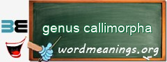 WordMeaning blackboard for genus callimorpha
